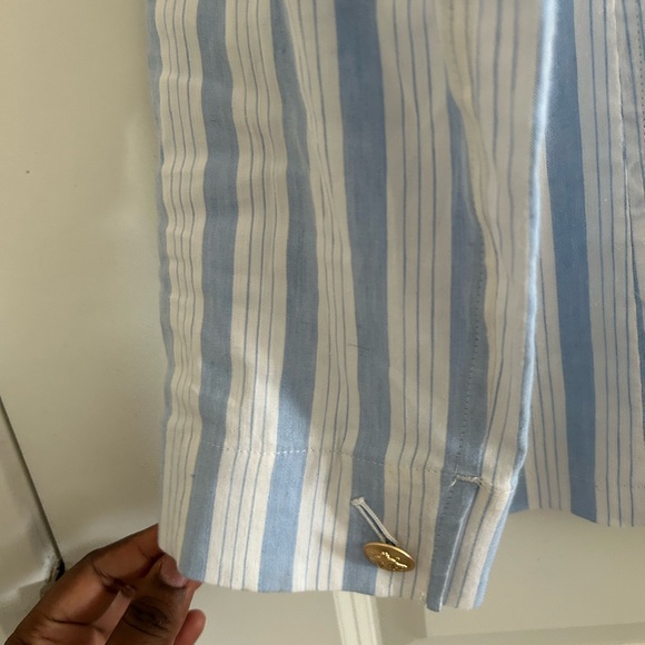 J. Crew Light Blue and White Striped Blazer - Picture 7 of 11